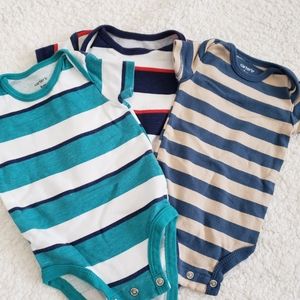 🟣bogo - 3 pack Carter's onesies stripes